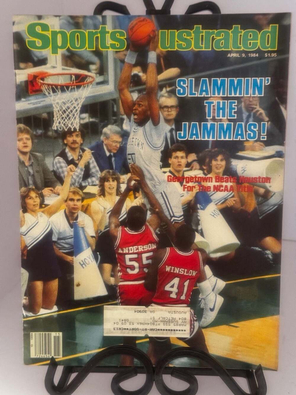 Sports Illust Mag 4/9/84 Slammin' The Jammas! Georgetown Hoyas NCAA Champions